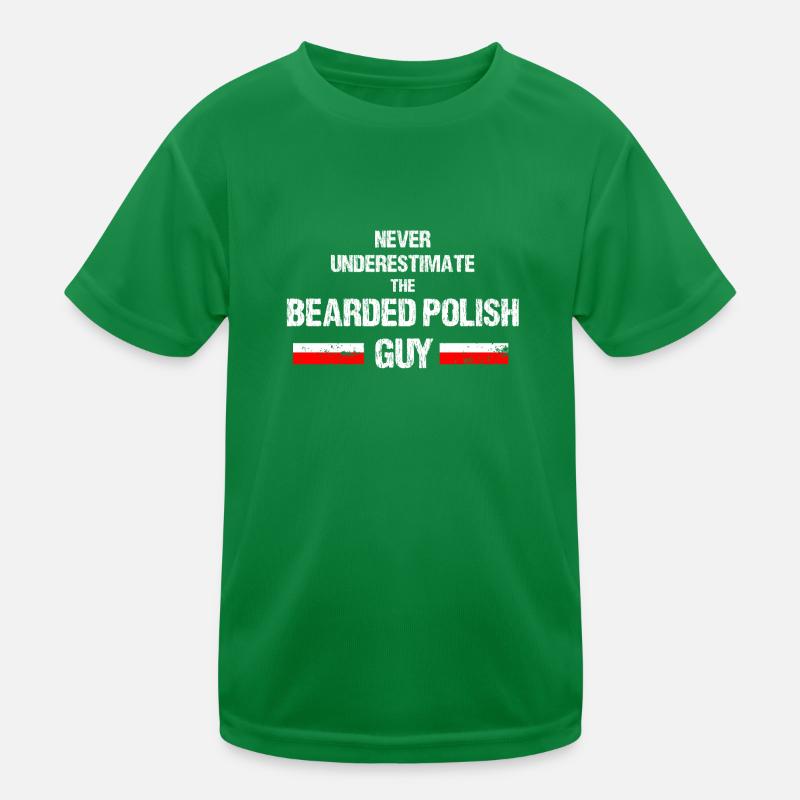 bearded polish Kids Functional T-Shirt