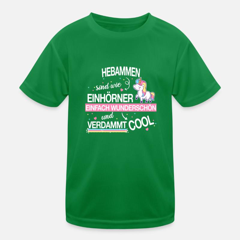 Hebamme Hebammen Entbindungspflegerin Beruf Spruch Kinder Funktions-T-Shirt