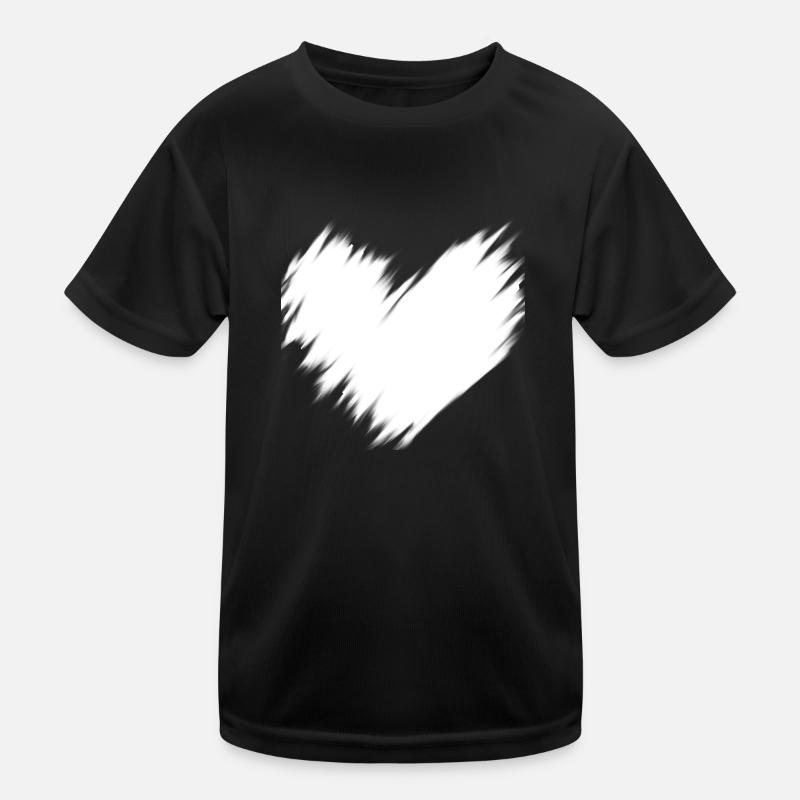 Weißes Herz verschwommen Geschenkidee Kinder Funktions-T-Shirt