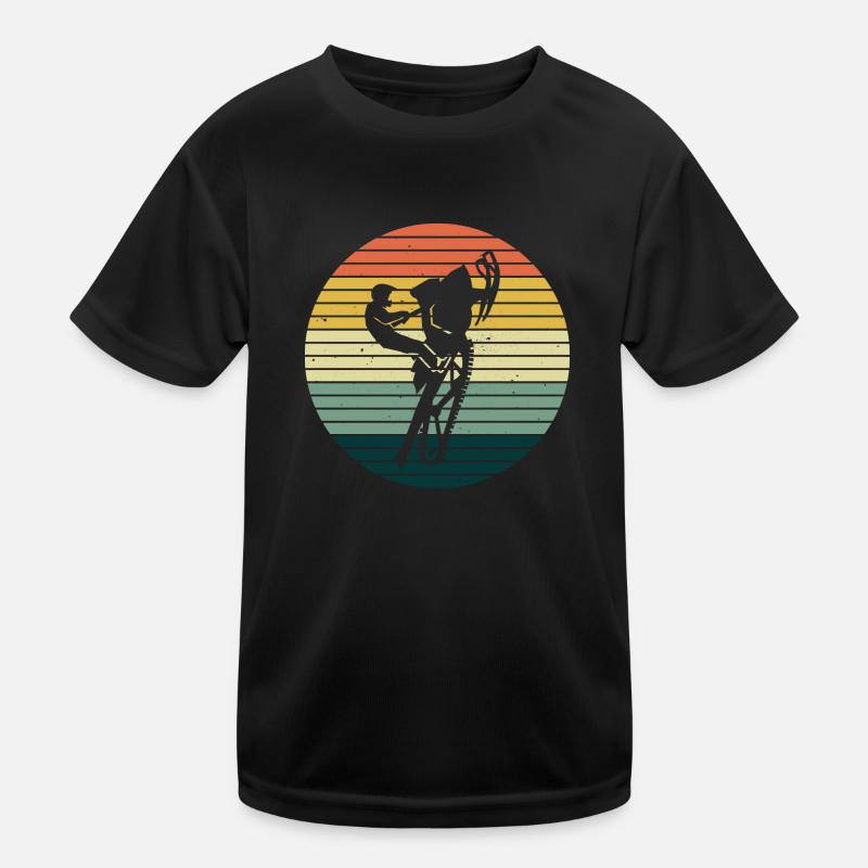 Retro Snowmobile Vintage Snowmobile Kids Functional T-Shirt