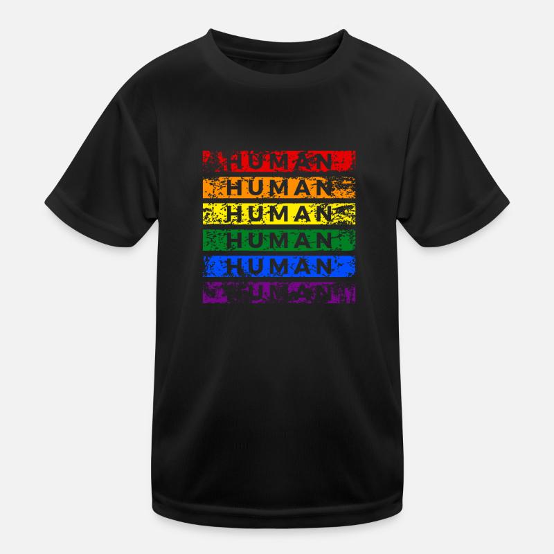 LGBT Human Mensch Regenbogen Geschenkidee Kinder Funktions-T-Shirt