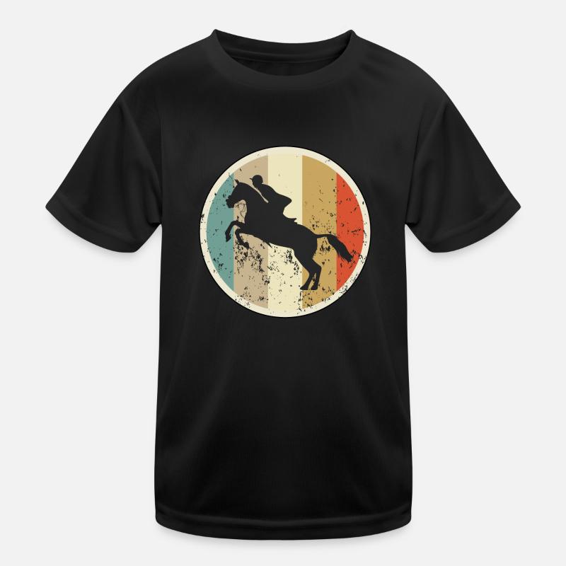 Springreiten Springreiter Springreiterin Kinder Funktions-T-Shirt
