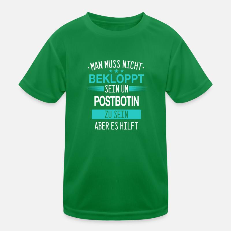 Postbotin Briefträgerin Post Paketdienst Spruch Kinder Funktions-T-Shirt