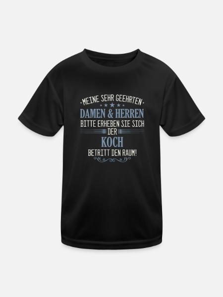 Koch Köche Chefkoch kochen Küche Beruf Spruch - Kinder Funktions-T-Shirt - Schwarz - Vorne