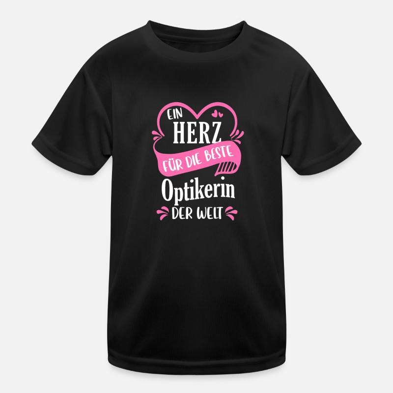 Optiker Optikerin Augenoptiker Augen Beruf Spruch Kinder Funktions-T-Shirt