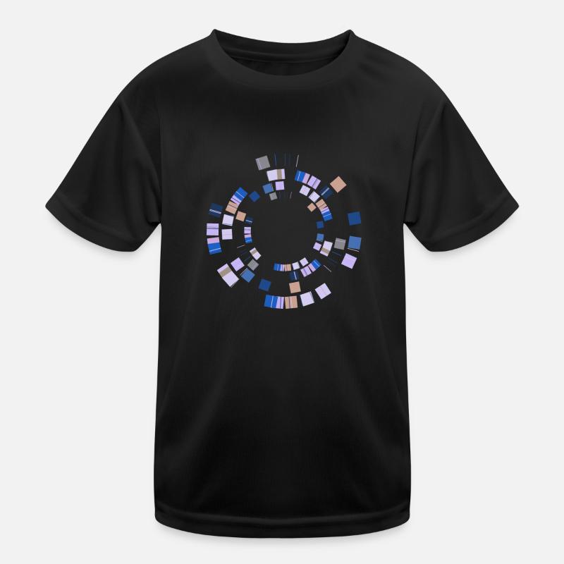 Abstract Minimal Circle - Kinder Funktions-T-Shirt - Schwarz