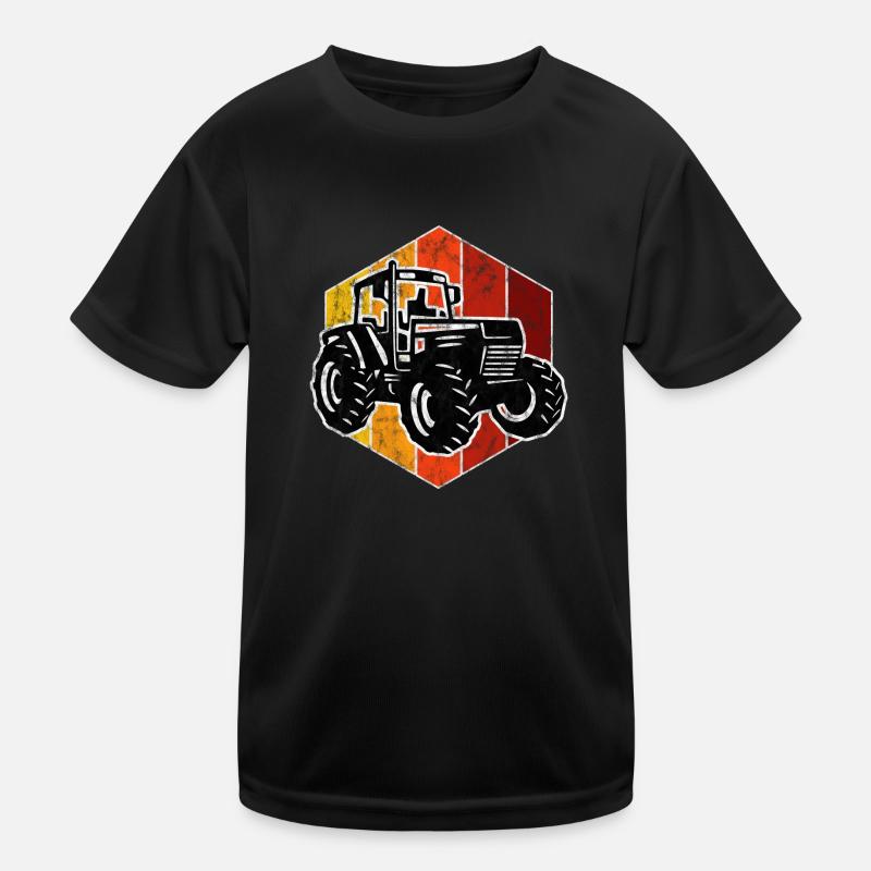 Farm Retro Bauer Tractor Tractors Tractors Tractors Kids Functional T-Shirt
