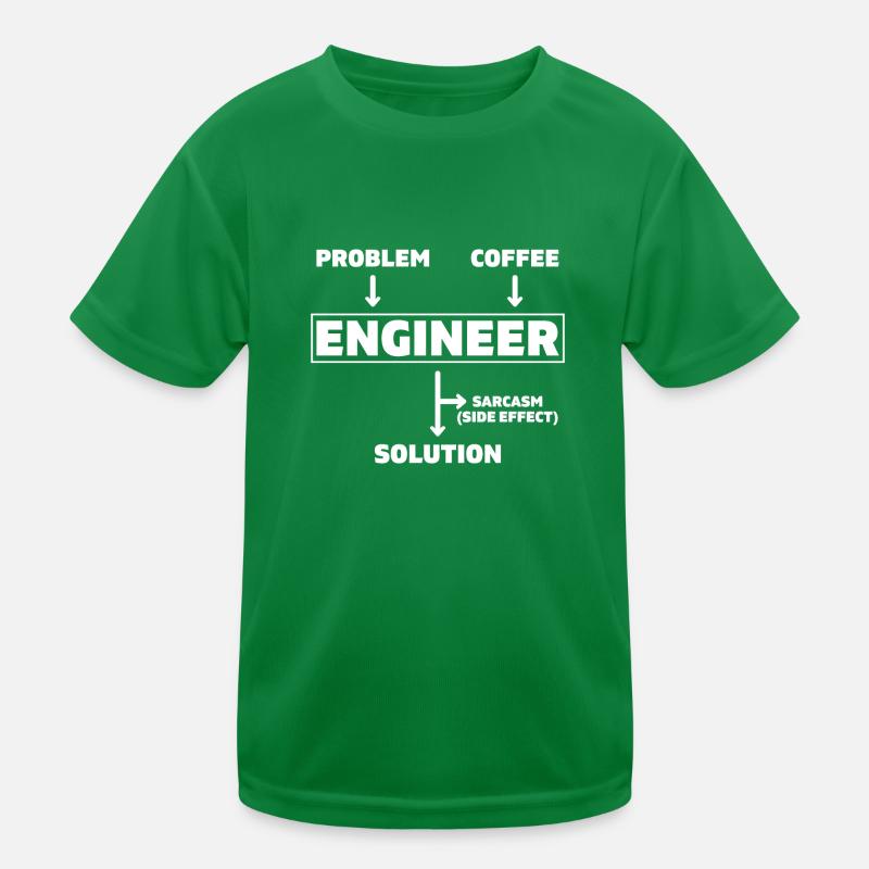 Problem Coffee Engineer Engineer Mechanical Engineering Kids Functional T-Shirt