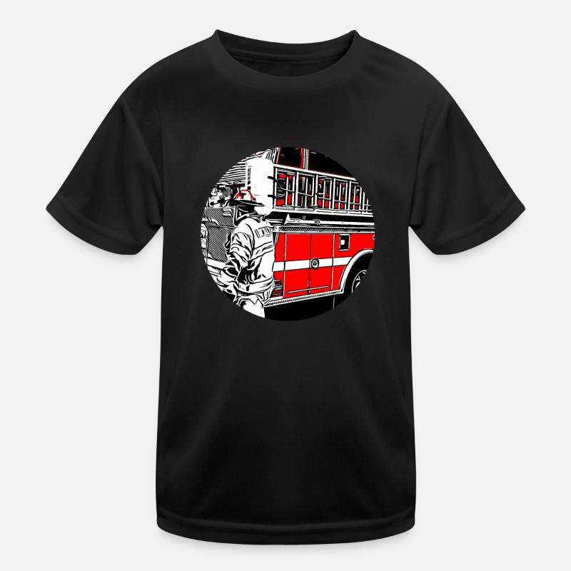 pompiers T-shirt sport Enfant