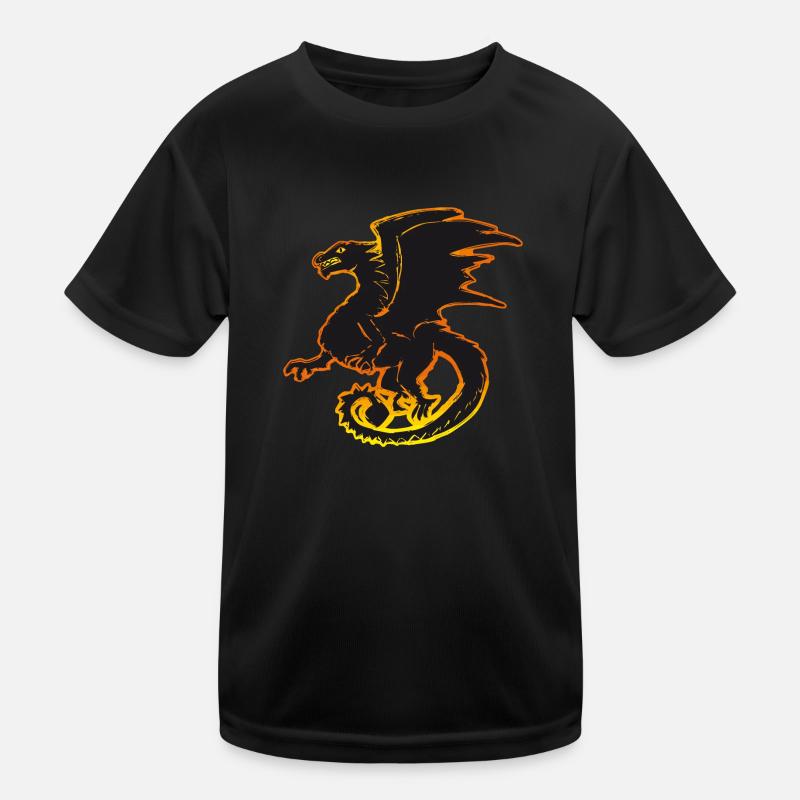 Dragon, Dragon, dragon, draco, fire, fire Kids Functional T-Shirt