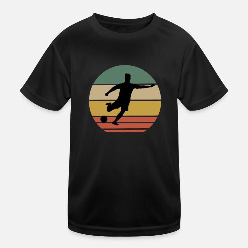 Retro Fußballer Kinder Funktions-T-Shirt