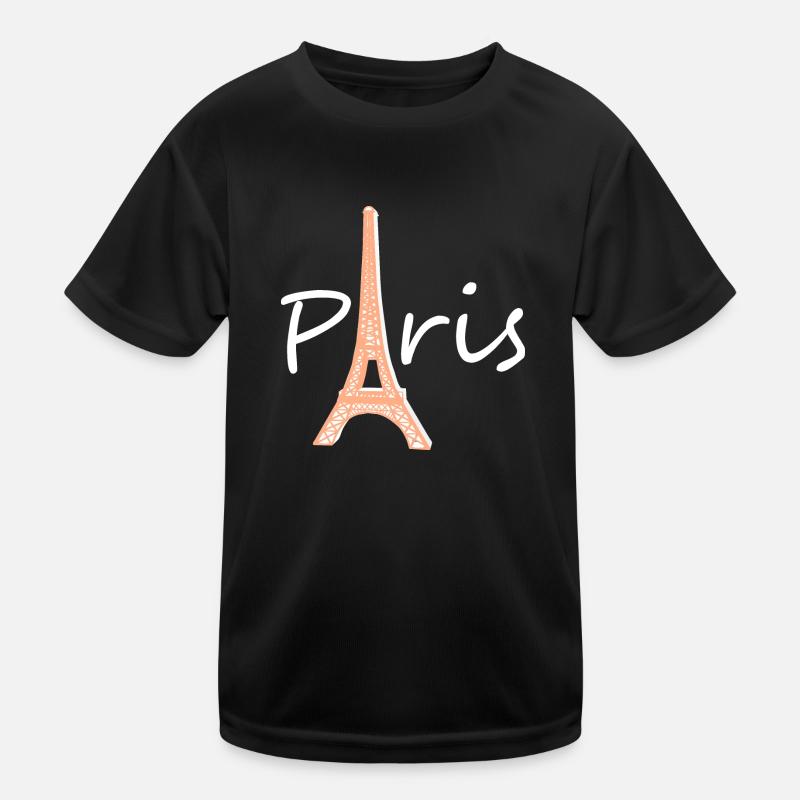 Paris Eiffelturm Frankreich Kinder Funktions-T-Shirt
