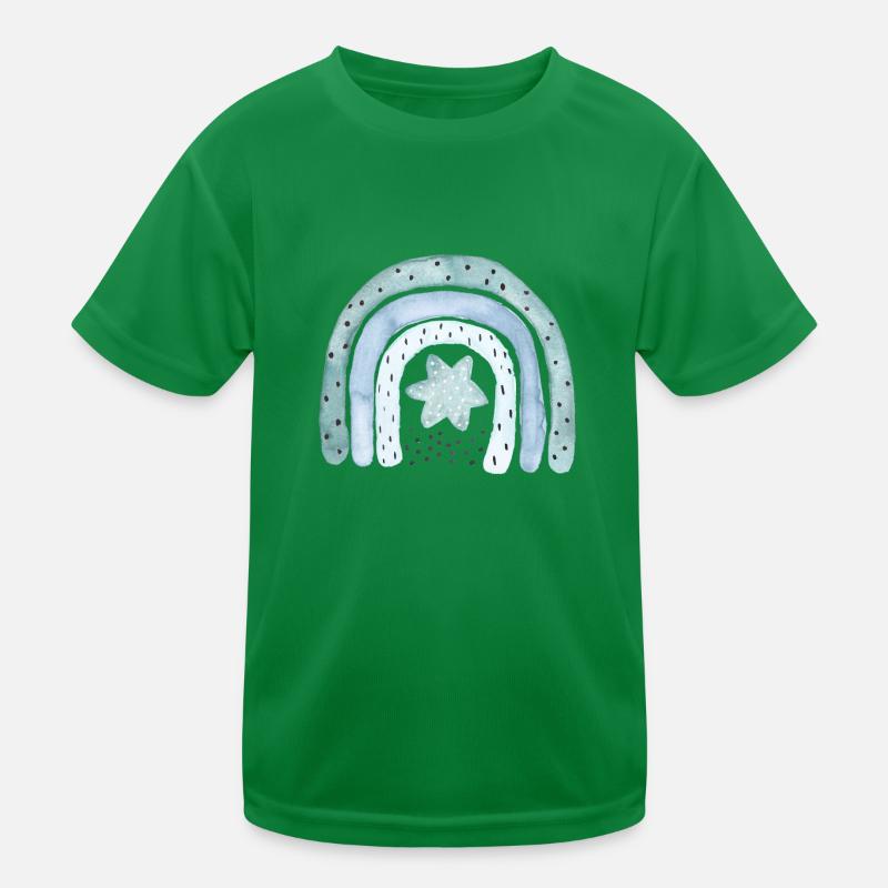 Rainbow denim blue with asterisk Kids Functional T-Shirt