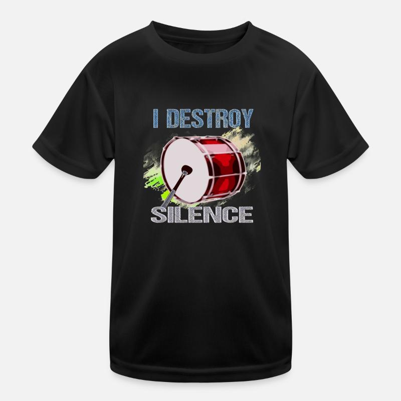 Bass Drum Kick Drum I Destroy Silence T-shirt sport Enfant