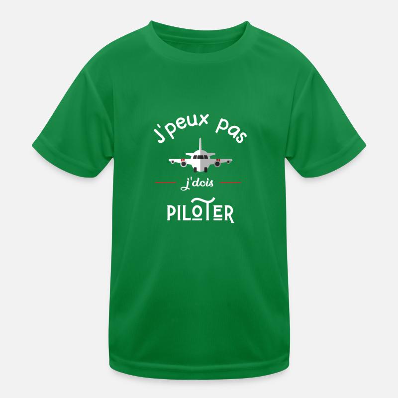 Ich kann nicht ich muss Pilot-Geschenkidee Kinder Funktions-T-Shirt
