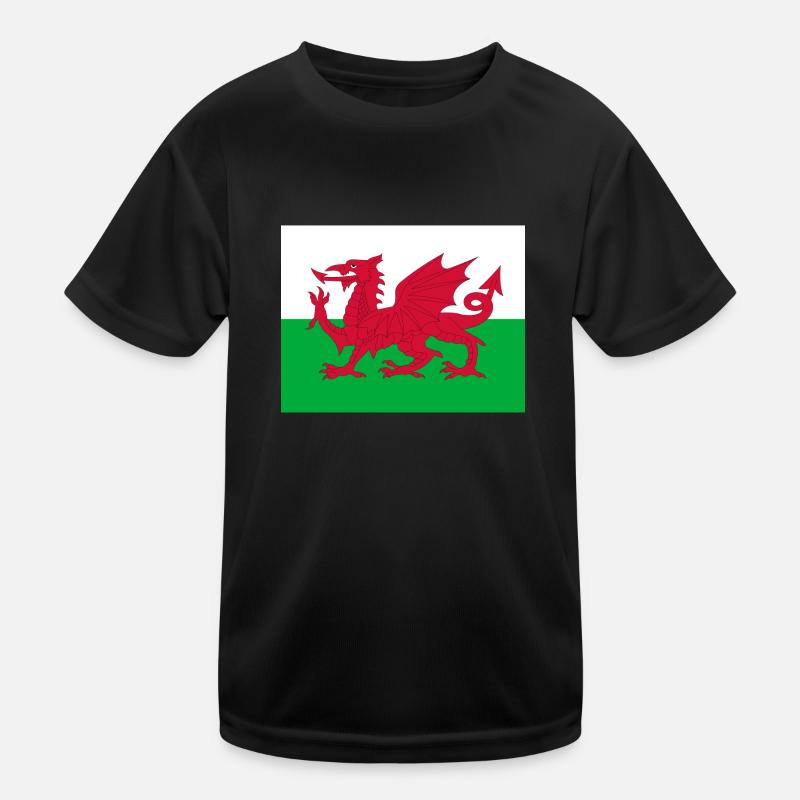 Flagge von Wales Kinder Funktions-T-Shirt