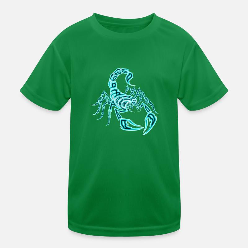 Scorpio, turquoise Kids Functional T-Shirt