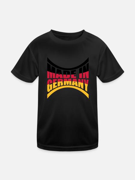 Fabriqué en Allemagne - T-shirt sport Enfant - noir - Devant