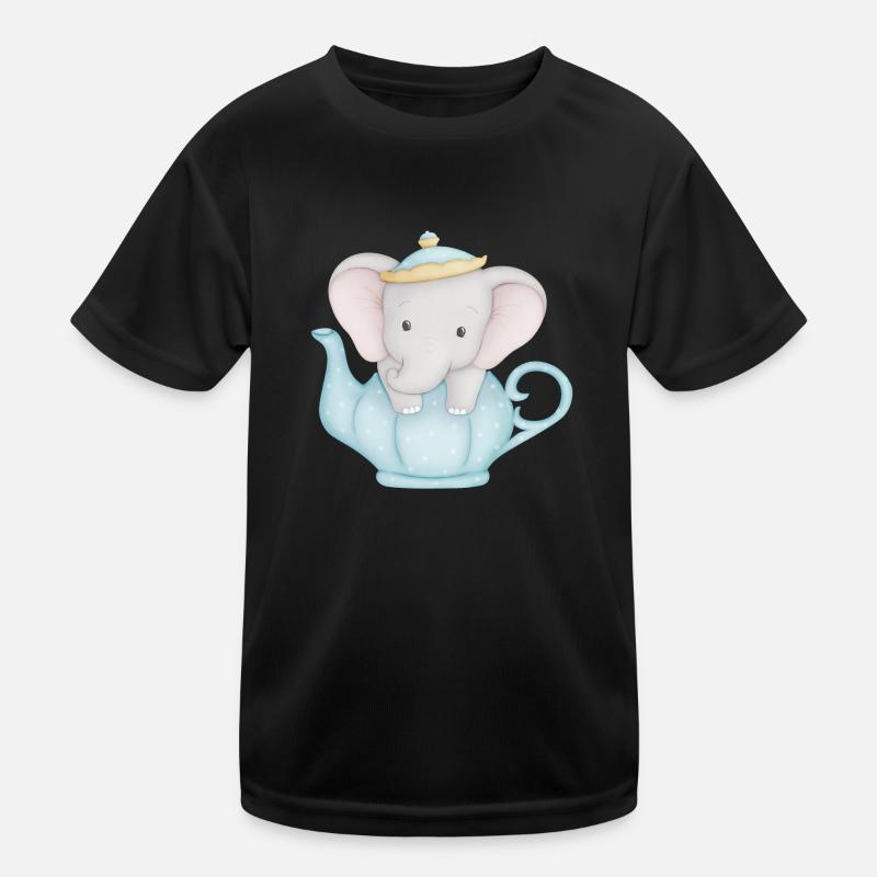 mignon éléphant dans une théière T-shirt sport Enfant