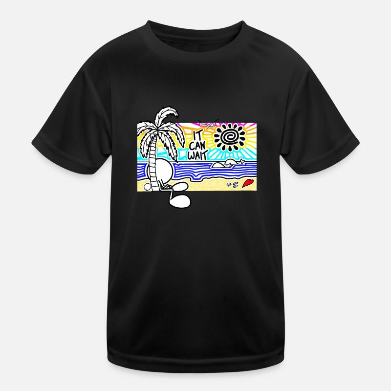 It Can Wait Sunset Doodle Kids Functional T-Shirt