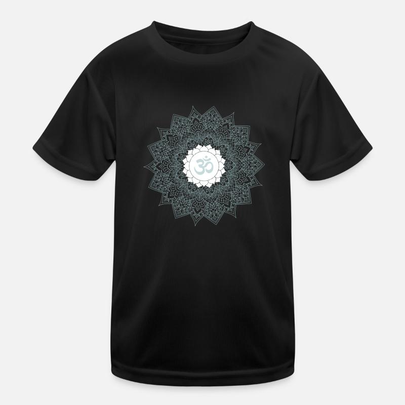 om chakra yoga hell mint mandala Kids Functional T-Shirt