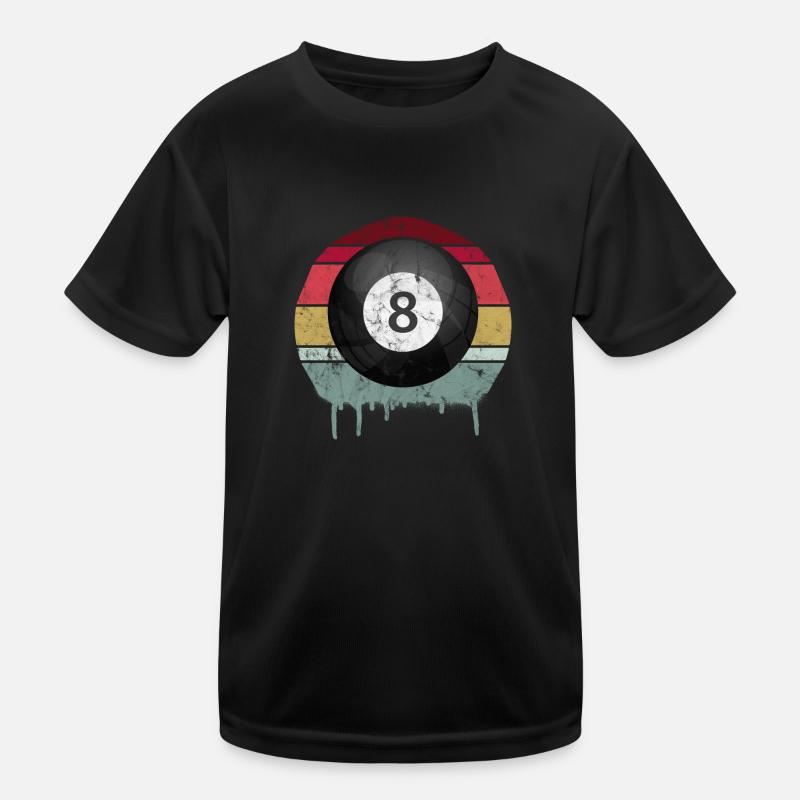 Billiard 8-Ball Retro Kids Functional T-Shirt
