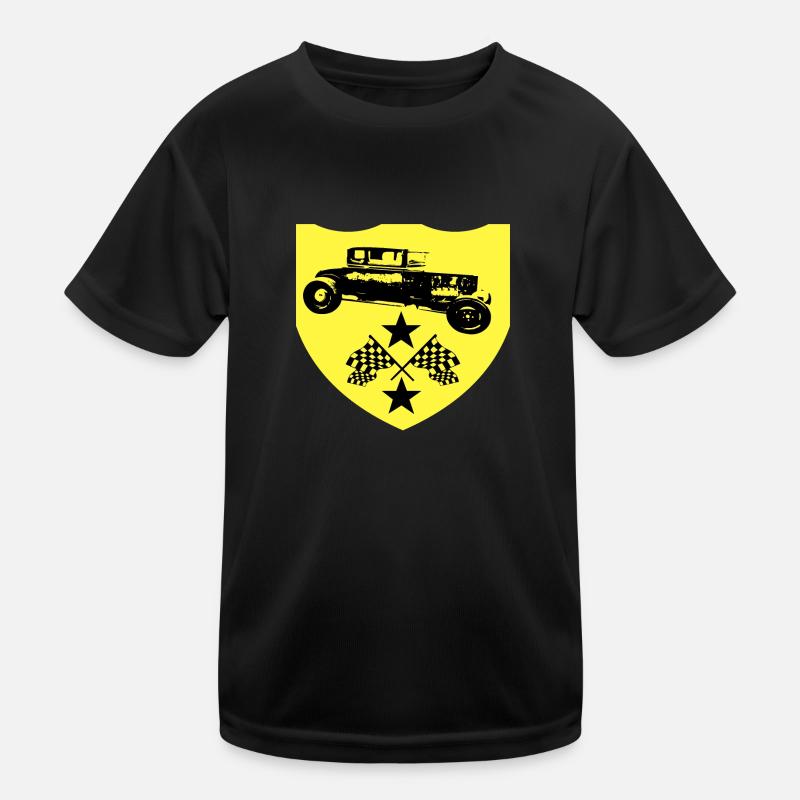 Auto - Kinder Funktions-T-Shirt - Schwarz