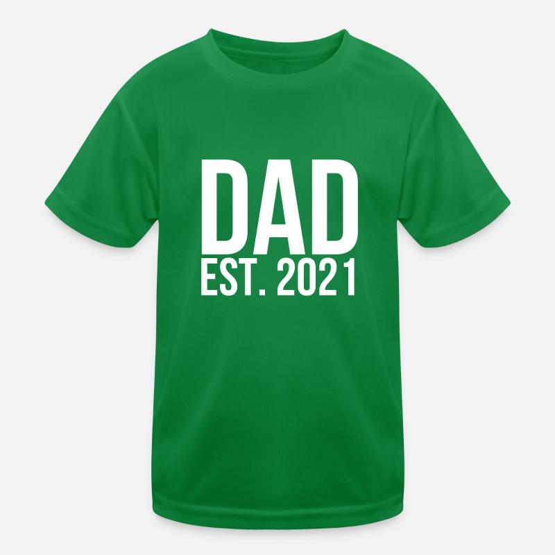 Dad est 2021 Kinder Funktions-T-Shirt