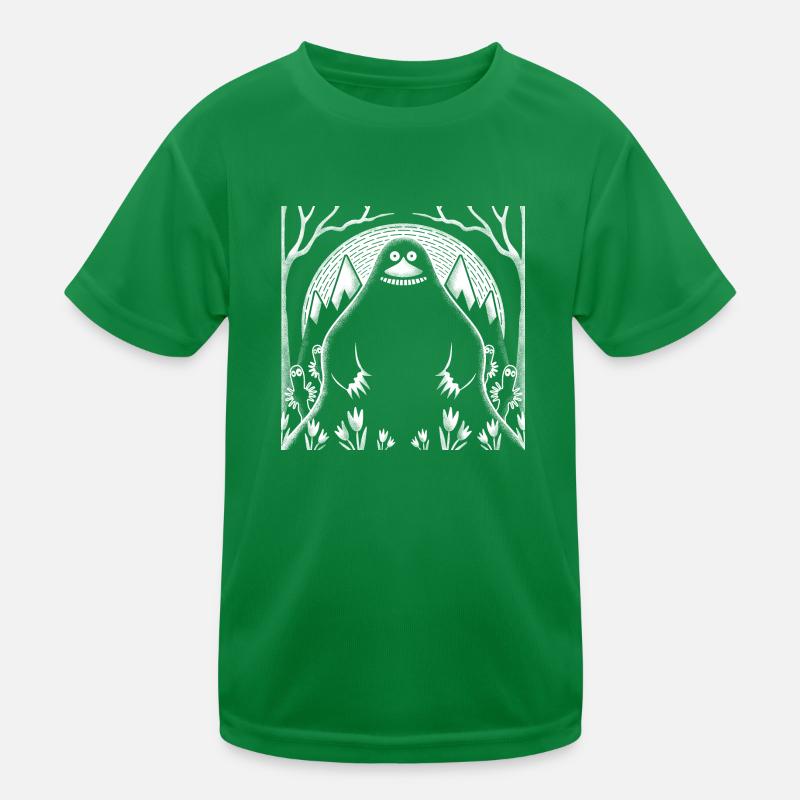 Monster in the forest Kids Functional T-Shirt
