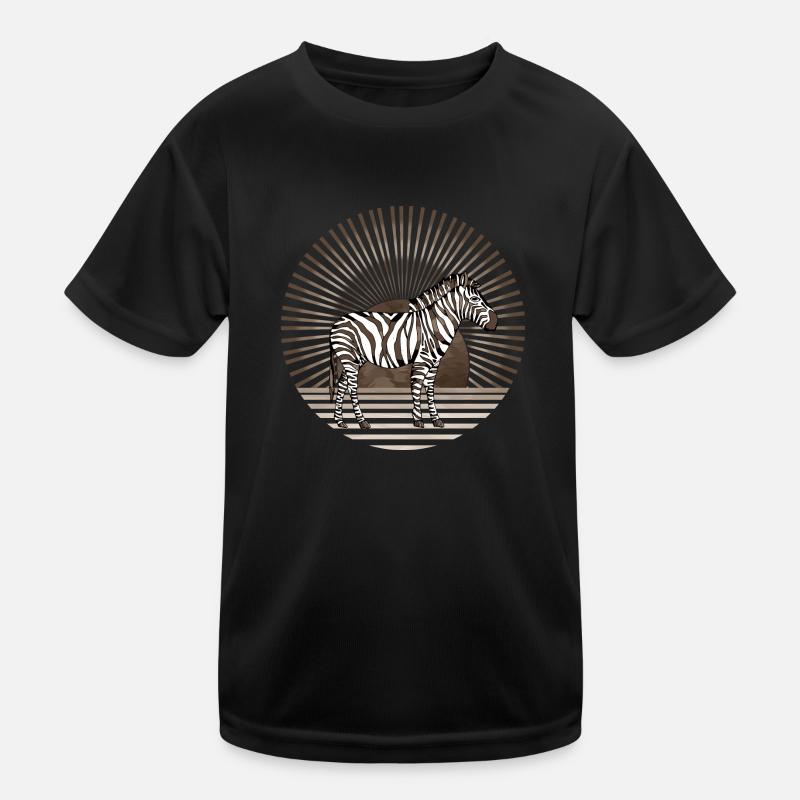 Zebra Kinder Funktions-T-Shirt