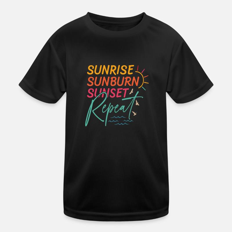 Lever de soleil Coup de soleil Sunset Repeat T-shirt sport Enfant