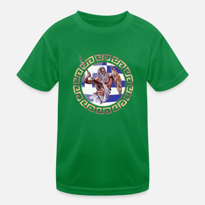 Drapeau grec ornement Zeus T-shirt sport Enfant