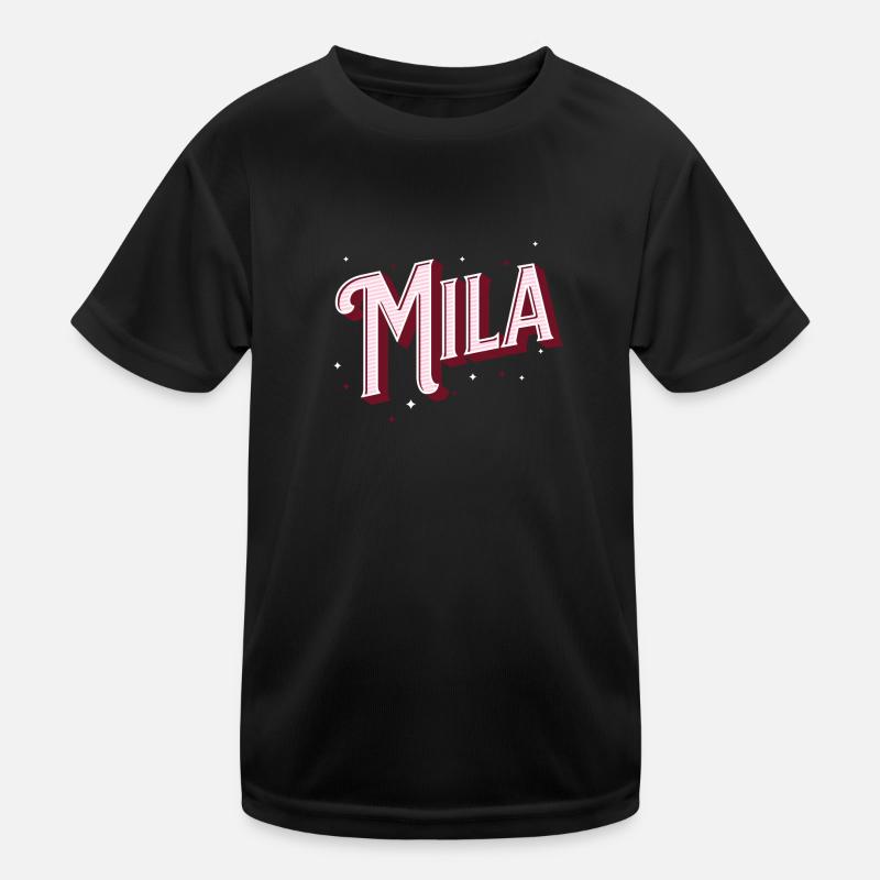 Mila Name tolle Mädchen Geschenkidee Kinder Funktions-T-Shirt