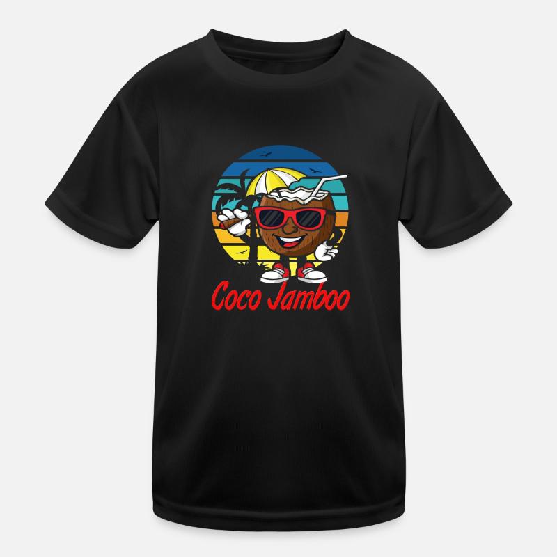 Coco Jamboo Drôle De Noix de Coco Dessin Animé T-shirt sport Enfant