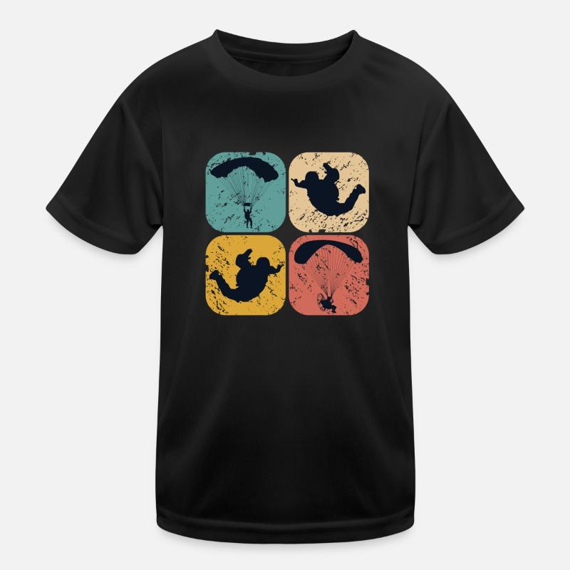 Paragliding Kinder Funktions-T-Shirt