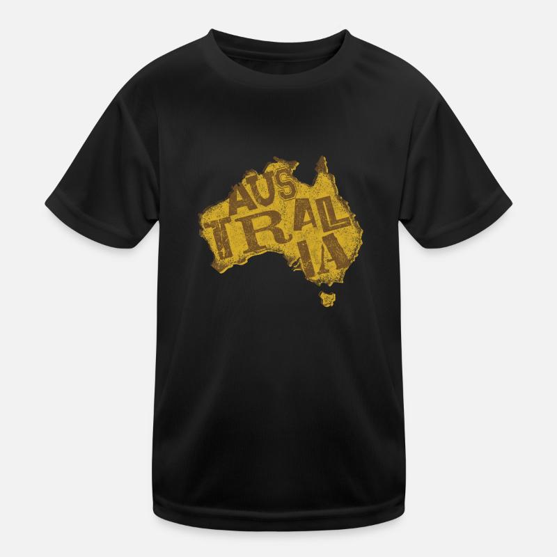 AUSTRALIA MAPS Kinder Funktions-T-Shirt
