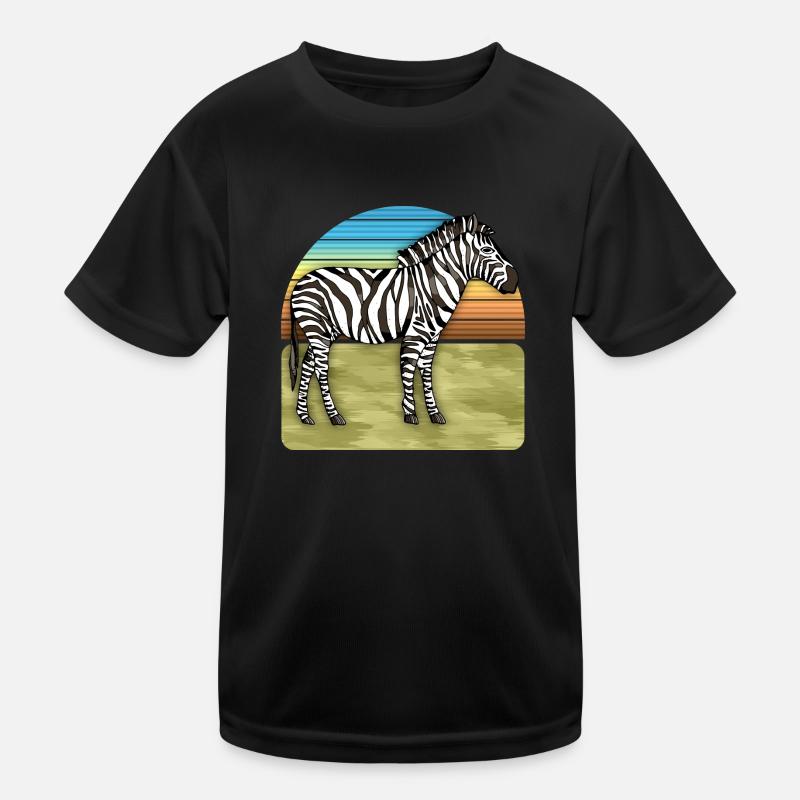 Zebra Kinder Funktions-T-Shirt