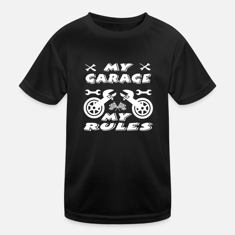 Auto - Kinder Funktions-T-Shirt - Schwarz