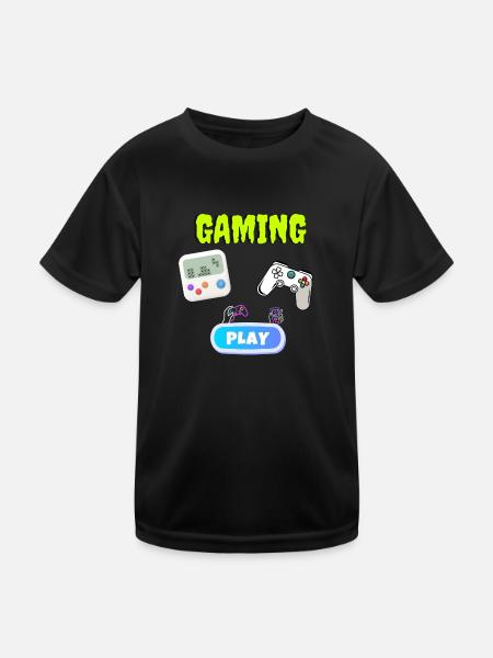Gaming design - Kinder Funktions-T-Shirt - Schwarz