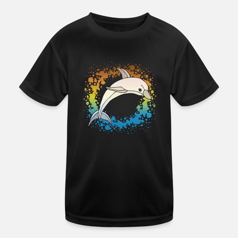 Dolphin - Kids Functional T-Shirt - black