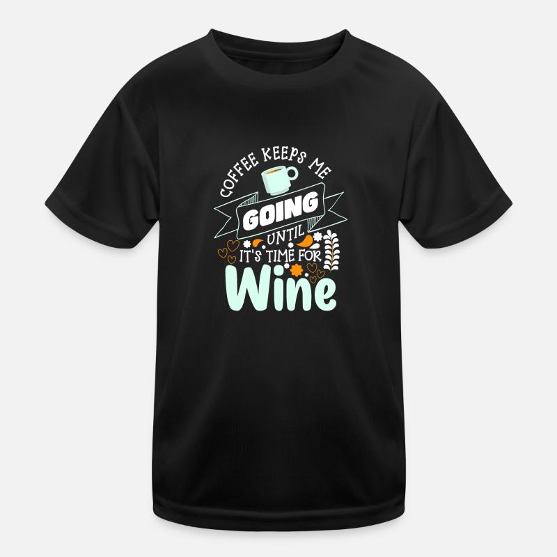 Coffee Cup Early Riser Drink Kids Functional T-Shirt