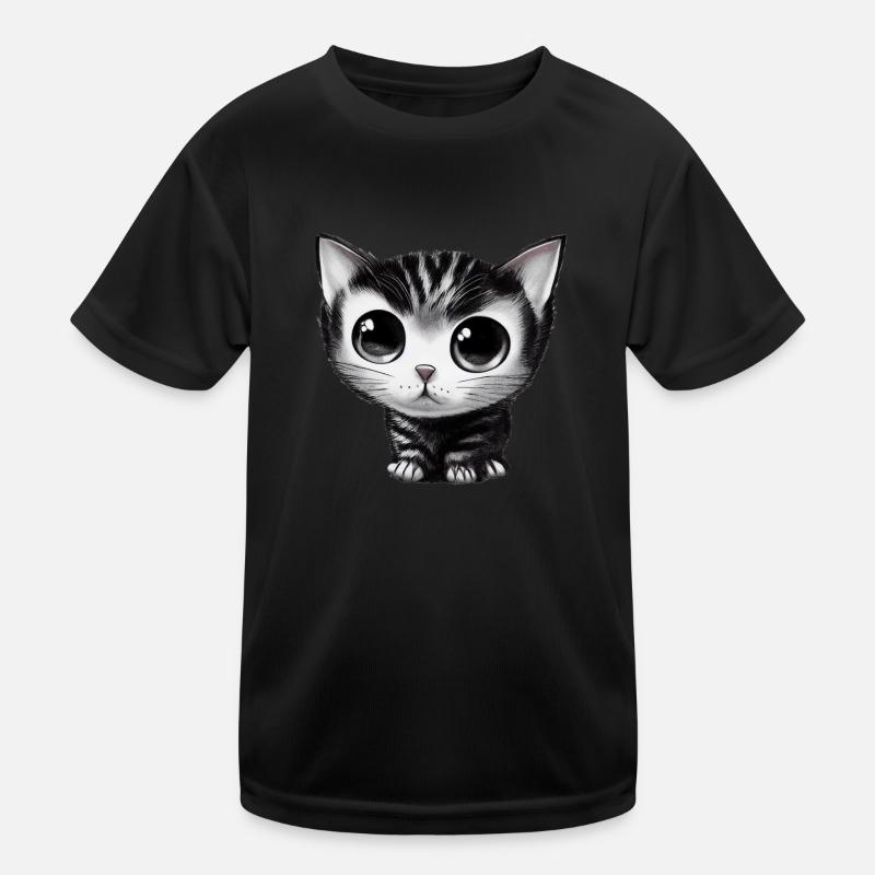 tiny cat drawn Kids Functional T-Shirt