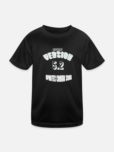Birthday52 - Kinder Funktions-T-Shirt - Schwarz - Vorne