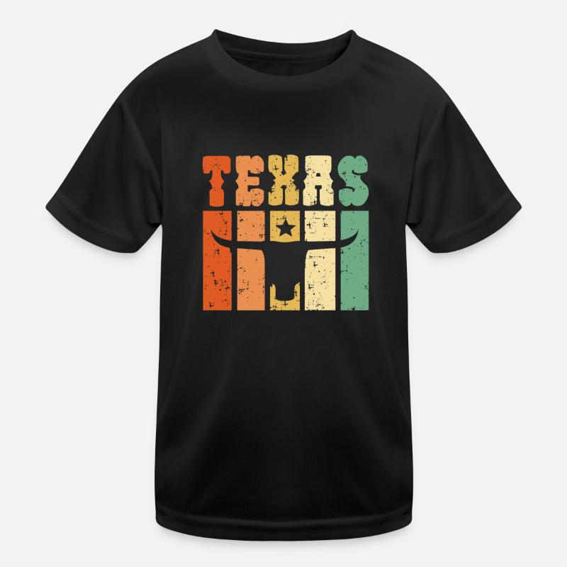 Texas Vintage Retro Kids Functional T-Shirt