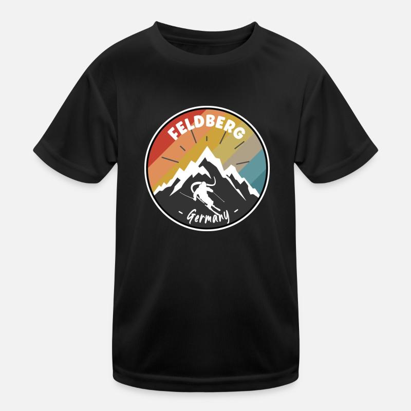 Skiing In Feldberg - Germany - Kids Functional T-Shirt - black