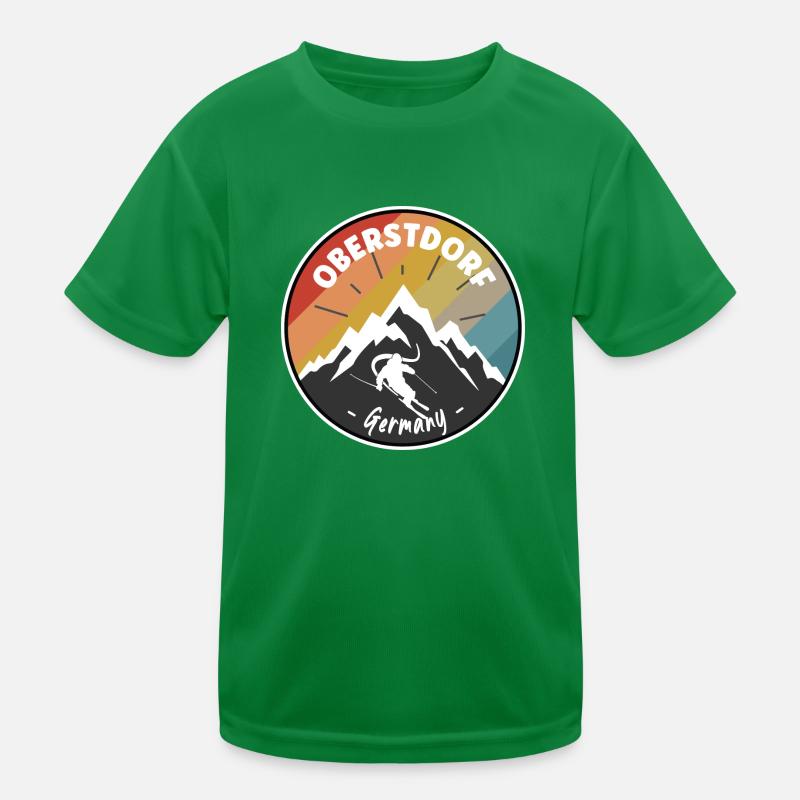 Skiing In Oberstdorf - Germany Kids Functional T-Shirt