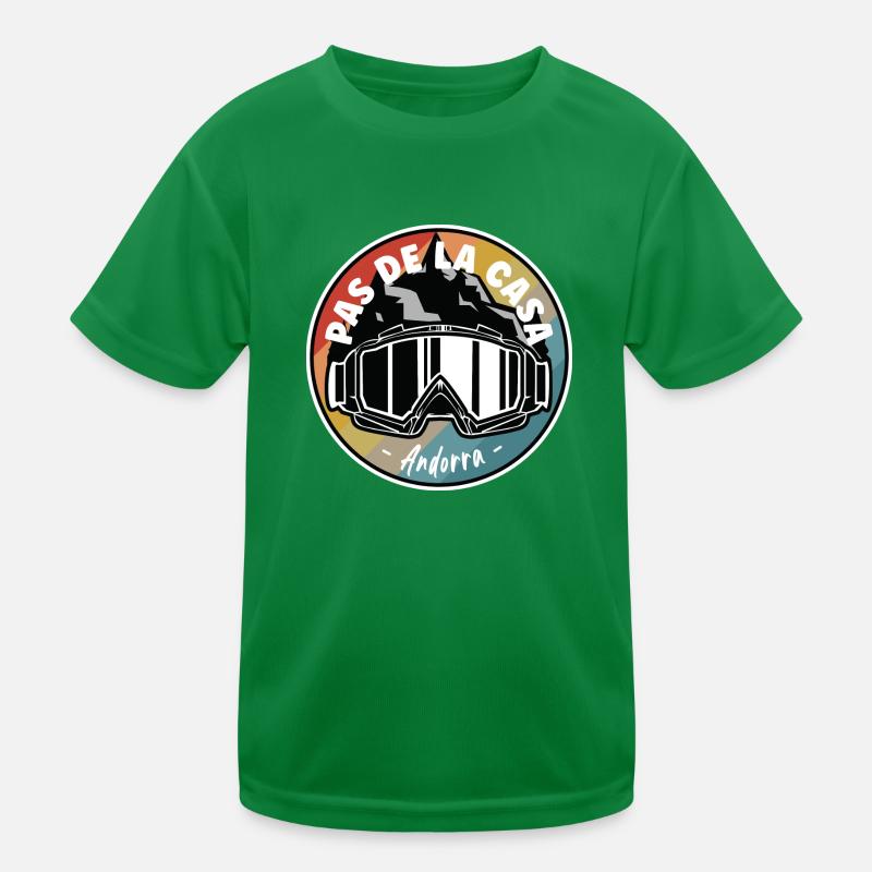 Skiing In Pas de la Casa Andorra Kids Functional T-Shirt