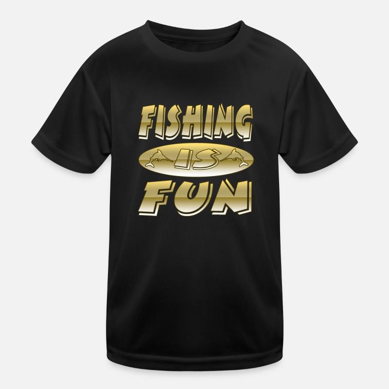 Angeln Kinder Funktions-T-Shirt