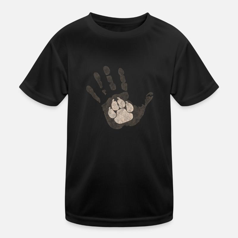 Patte de chien à la main T-shirt sport Enfant