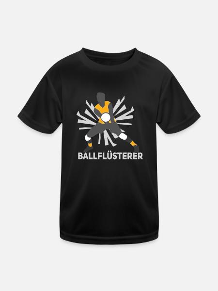 Ballflüsterer - Volleyballer Beach Volleyball - Kinder Funktions-T-Shirt - Schwarz - Vorne